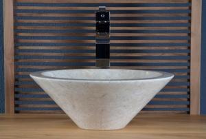 Vasque à poser en marbre beige Sanur Aqua